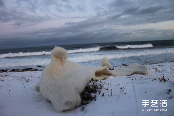 利用羊毛氈和牛奶、巧克力等DIY而成的風(fēng)景 -  itrip.net.cn