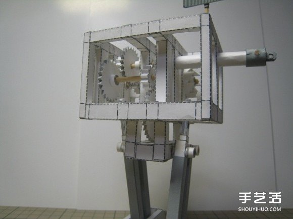 齒輪驅(qū)動(dòng)紙機(jī)器人模型 手工自驅(qū)動(dòng)紙機(jī)器人圖片 -  itrip.net.cn