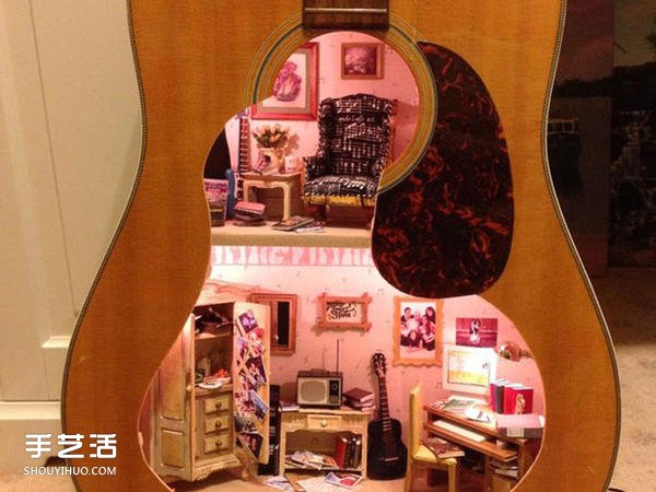 舊吉他改造娃娃屋 送給女兒的25歲生日禮物 -  itrip.net.cn
