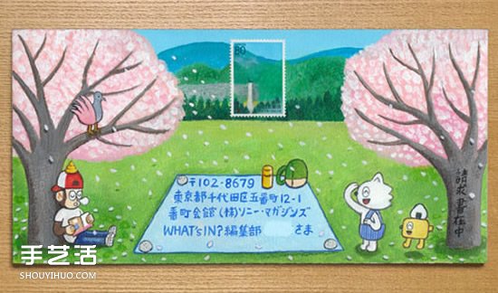 與郵票結(jié)合的創(chuàng)意手繪信封 看完就想寫信咯！ -  itrip.net.cn