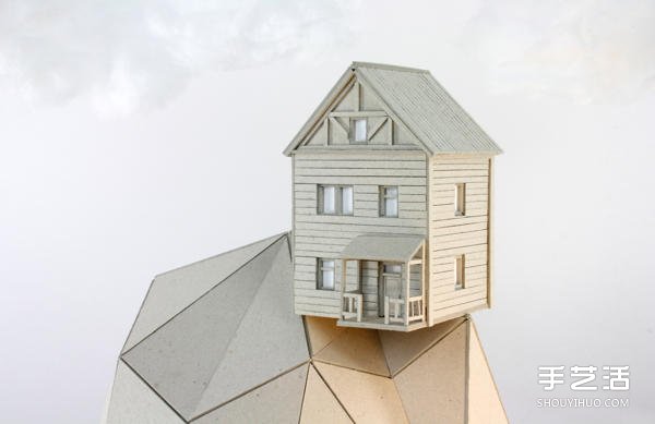 厚紙板DIY制作小屋造型燈罩 栩栩如生引人入勝 -  itrip.net.cn