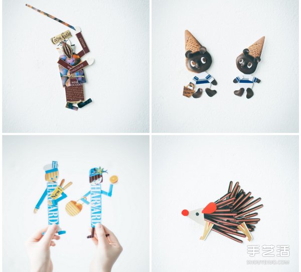 零食餅干盒剪貼 制作可愛(ài)逗趣的人物與動(dòng)物 -  itrip.net.cn
