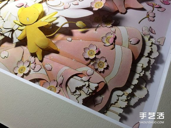 經(jīng)典動漫“魔卡少女櫻”庫洛牌紙雕作品圖片 -  itrip.net.cn