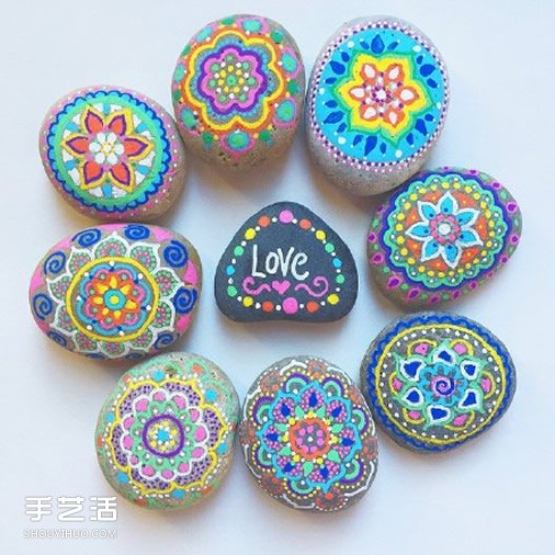 超級萌的手繪鵝卵石 卡通風鵝卵石畫畫圖片 -  itrip.net.cn