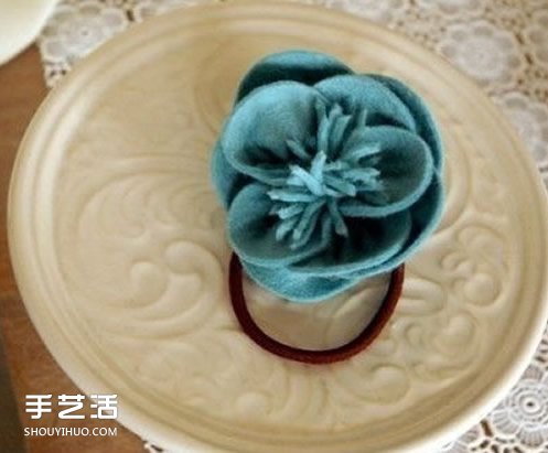 布花頭繩手工制作圖片 自制花朵頭繩的方法 -  itrip.net.cn