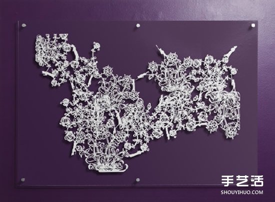 前后兩層的平面紙雕作品 DIY出更生動的圖案 -  itrip.net.cn