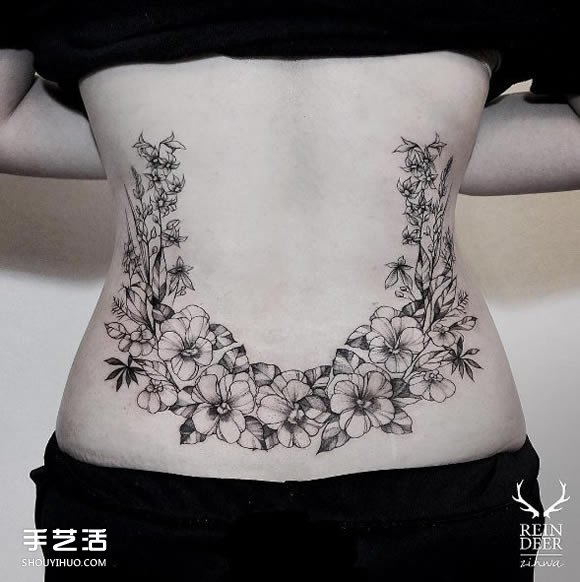 巴洛克式的繁花：結(jié)合服裝與攝影的美感紋身 -  itrip.net.cn