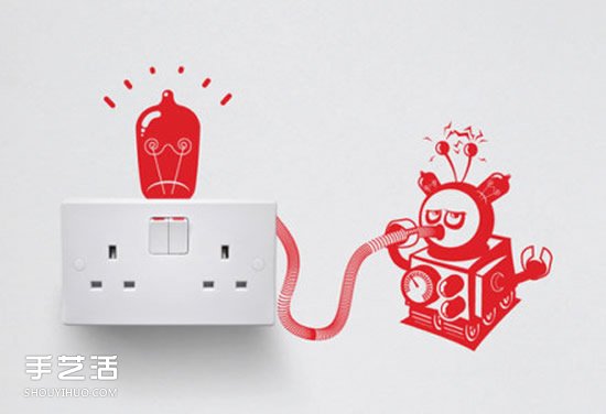 創(chuàng)意插座墻貼圖案設(shè)計(jì) 讓插座變得創(chuàng)意十足 -  itrip.net.cn