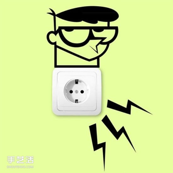創(chuàng)意插座墻貼圖案設(shè)計(jì) 讓插座變得創(chuàng)意十足 -  itrip.net.cn