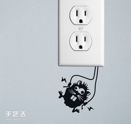 創(chuàng)意插座墻貼圖案設(shè)計(jì) 讓插座變得創(chuàng)意十足 -  itrip.net.cn