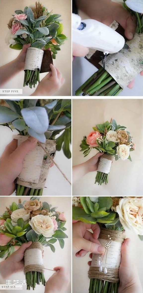 復古風婚禮手捧花DIY 浪漫新娘鮮花手捧花制作 -  itrip.net.cn
