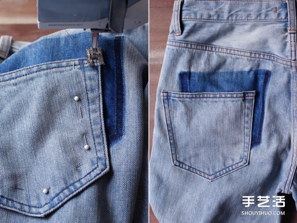 舊牛仔褲創(chuàng)意口袋DIY 擁有最流行的掉落口袋 -  itrip.net.cn