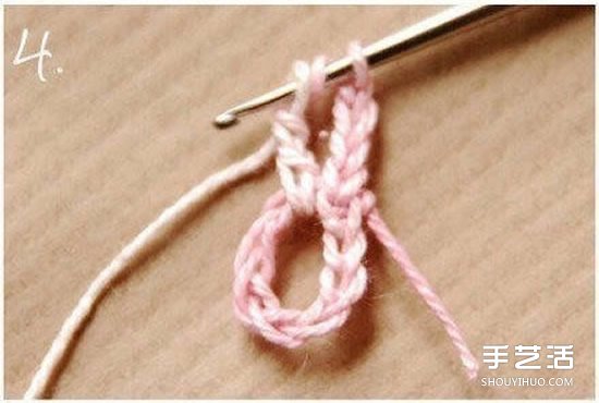鉤針小花朵圖解教程 六個(gè)花瓣裝飾小花的鉤法 -  itrip.net.cn