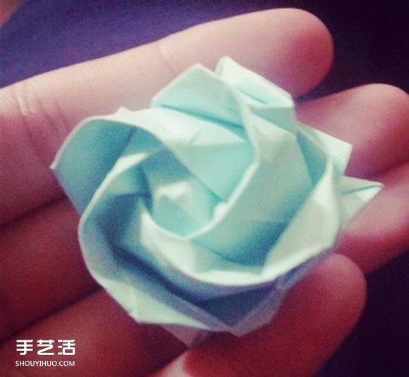 紙玫瑰花的折法步驟 手工立體玫瑰折紙圖解 -  itrip.net.cn