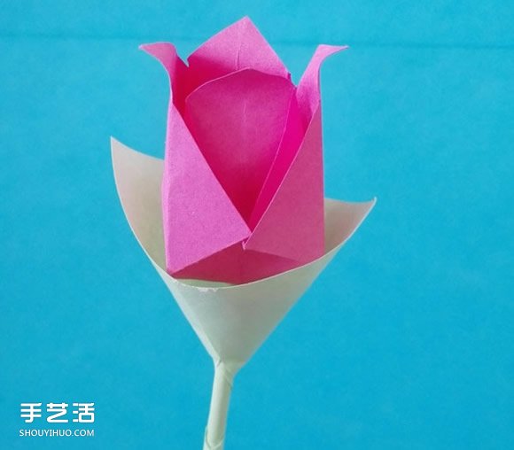 簡易玫瑰花折紙步驟 兒童玫瑰花的折法圖片 -  itrip.net.cn
