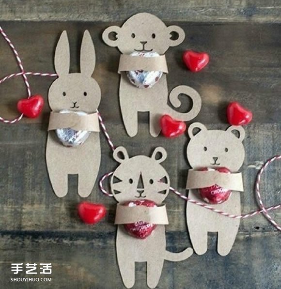 幼兒剪紙動(dòng)物糖果包裝 硬紙片糖果包裝DIY制作 -  itrip.net.cn