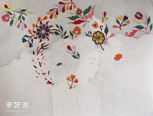 刺繡藝術(shù)家Izziyana Suhaimi的精工刺繡作品 -  itrip.net.cn