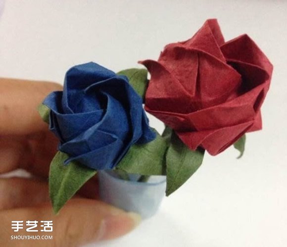超詳細(xì)川崎玫瑰的折法圖解 包括花朵和花托 -  itrip.net.cn