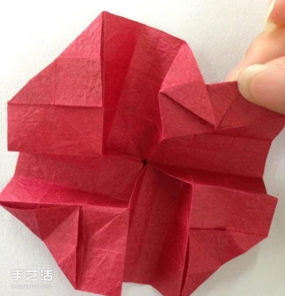 超詳細(xì)川崎玫瑰的折法圖解 包括花朵和花托 -  itrip.net.cn