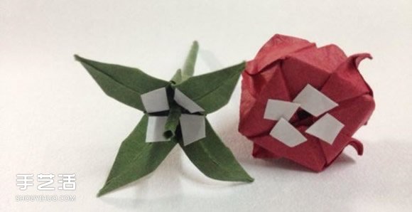 超詳細(xì)川崎玫瑰的折法圖解 包括花朵和花托 -  itrip.net.cn