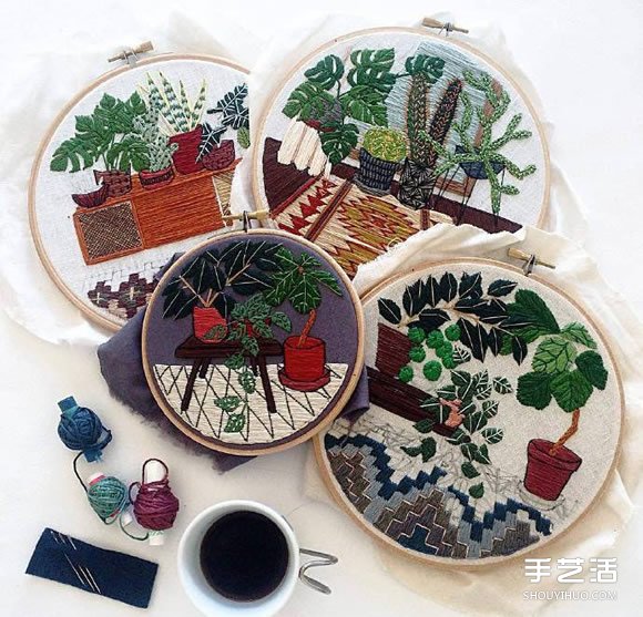 小清新手工刺繡作品欣賞 感受一針一線的美好 -  itrip.net.cn