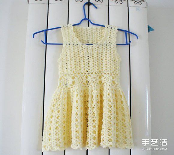 女寶寶公主裙的鉤法 毛線公主裙的織法圖解 -  itrip.net.cn