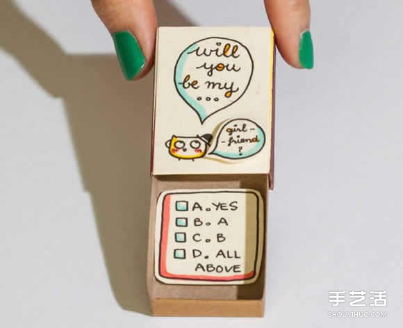 這種告白你一定沒見過 火柴盒制作的表白卡片 -  itrip.net.cn
