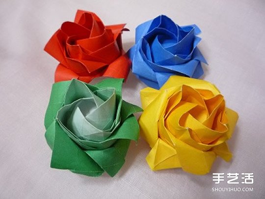 日本折紙大師的復(fù)雜玫瑰花折紙教程步驟圖解 -  itrip.net.cn