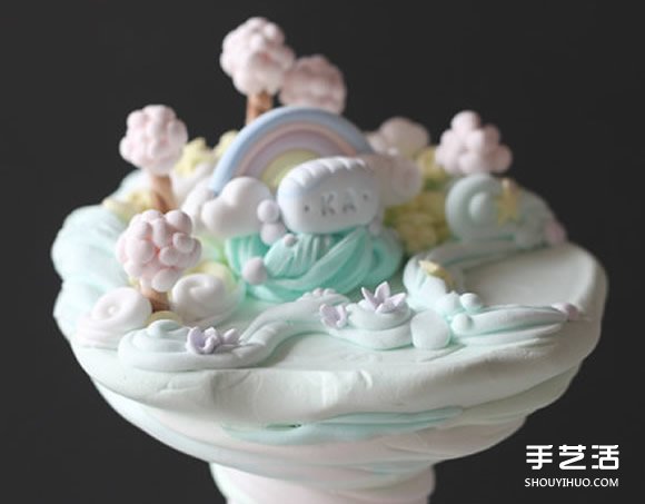 超輕粘土DIY制作裝飾擺件孤島星辰的圖解 -  itrip.net.cn
