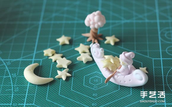 超輕粘土DIY制作裝飾擺件孤島星辰的圖解 -  itrip.net.cn