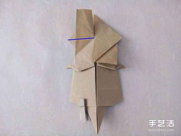 立體兔子的折法圖解 復(fù)雜站立紙兔子折紙教程 -  itrip.net.cn