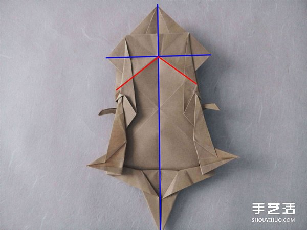 立體兔子的折法圖解 復(fù)雜站立紙兔子折紙教程 -  itrip.net.cn