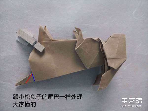 立體兔子的折法圖解 復(fù)雜站立紙兔子折紙教程 -  itrip.net.cn