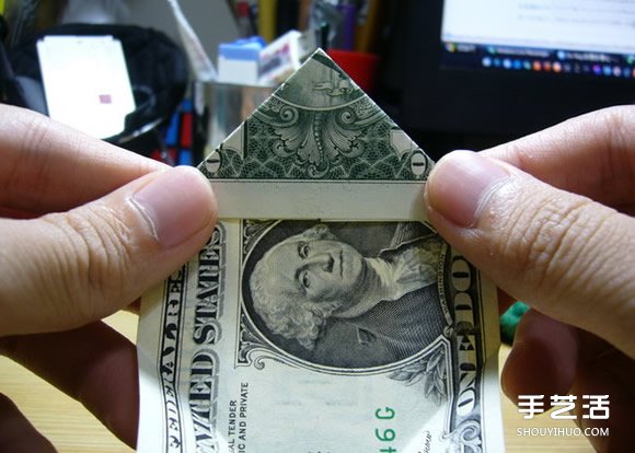 一元美金紙幣折愛心圖解 美金愛心的折紙方法 -  itrip.net.cn