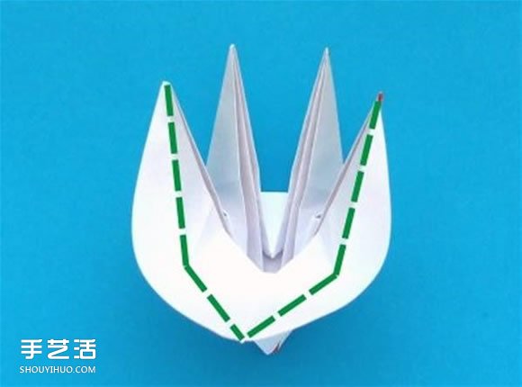 蟹爪蘭的折紙方法圖解 折紙圣誕仙人掌教程 -  itrip.net.cn