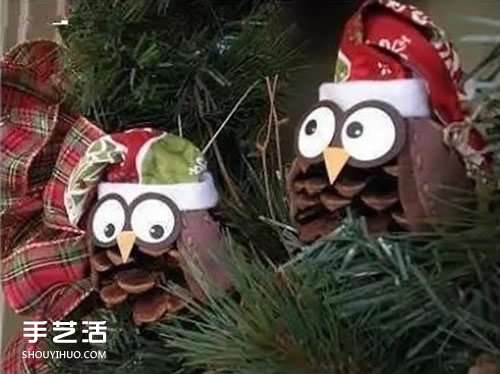 圣誕節(jié)主題小掛件DIY 堅(jiān)果果殼制作圣誕掛飾 -  itrip.net.cn
