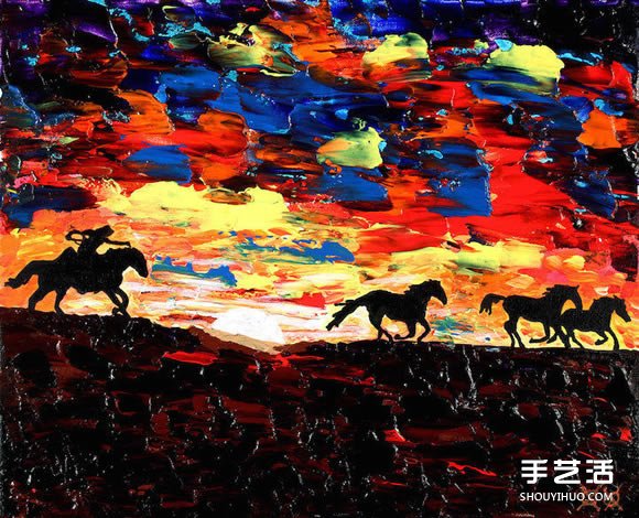 盲人藝術(shù)家靠觸摸和紋理創(chuàng)造動(dòng)人的彩色畫作 -  itrip.net.cn