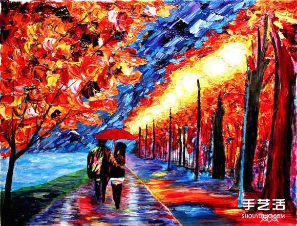 盲人藝術(shù)家靠觸摸和紋理創(chuàng)造動(dòng)人的彩色畫作 -  itrip.net.cn