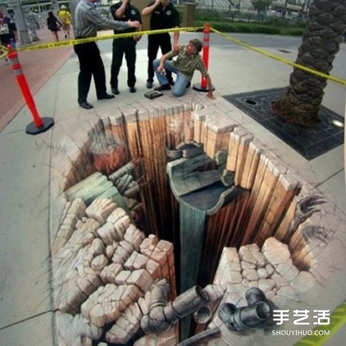 街頭3D立體畫作品欣賞 3D立體街頭涂鴉圖片 -  itrip.net.cn