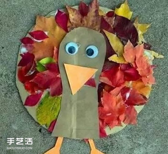 兒童樹(shù)葉貼畫(huà)作品圖片 秋天樹(shù)葉拼貼畫(huà)大全 -  itrip.net.cn