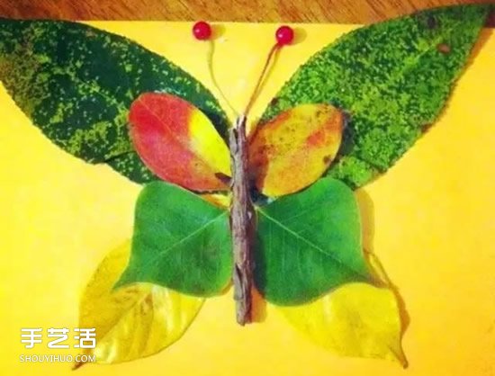 兒童樹(shù)葉貼畫(huà)作品圖片 秋天樹(shù)葉拼貼畫(huà)大全 -  itrip.net.cn
