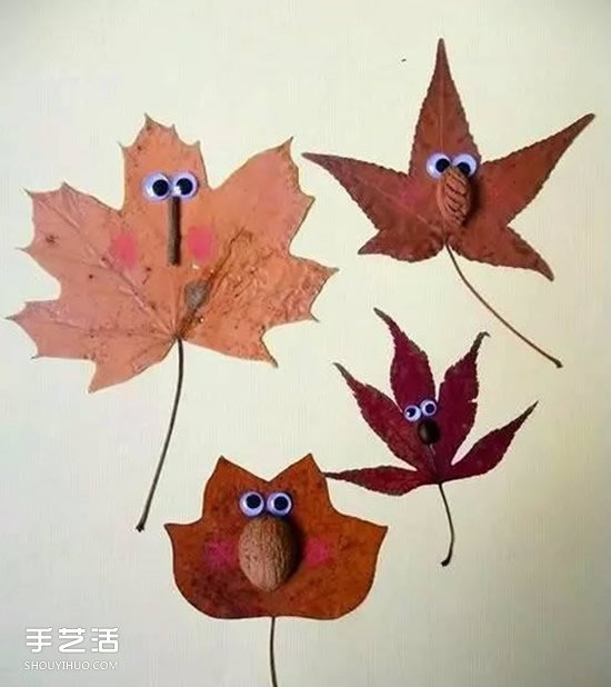 兒童樹(shù)葉貼畫(huà)作品圖片 秋天樹(shù)葉拼貼畫(huà)大全 -  itrip.net.cn