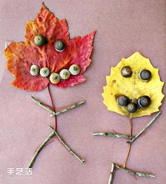 兒童樹(shù)葉貼畫(huà)作品圖片 秋天樹(shù)葉拼貼畫(huà)大全 -  itrip.net.cn