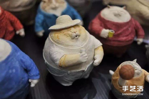 粘土肥貓手工作品欣賞 精致貓咪粘土作品圖片 -  itrip.net.cn