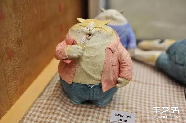 粘土肥貓手工作品欣賞 精致貓咪粘土作品圖片 -  itrip.net.cn