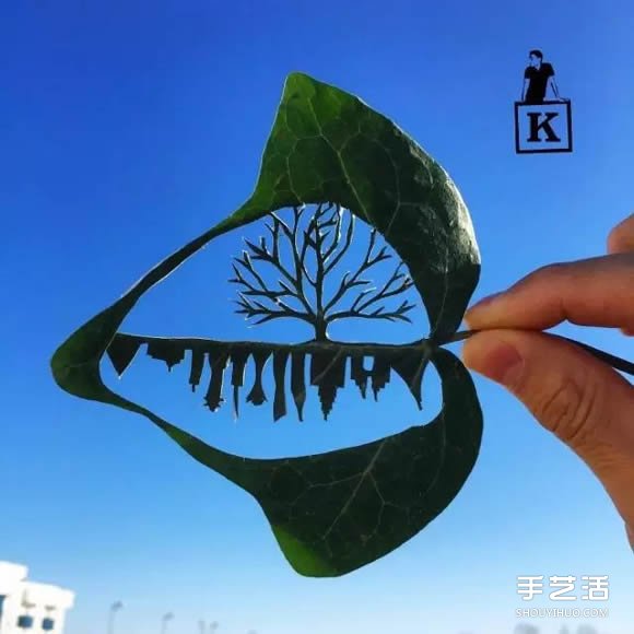 葉子切割畫(huà)作品圖片 精美手工葉切畫(huà)圖片欣賞 -  itrip.net.cn