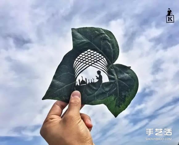 葉子切割畫(huà)作品圖片 精美手工葉切畫(huà)圖片欣賞 -  itrip.net.cn