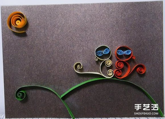 幼兒衍紙作品圖片 簡(jiǎn)單衍紙畫作品大圖 -  itrip.net.cn