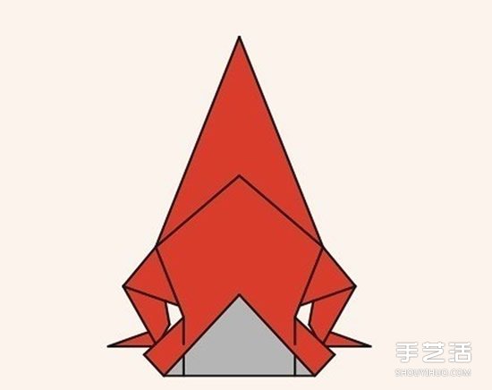 圣誕老人折紙步驟圖 手工折紙圣誕老人教程 -  itrip.net.cn