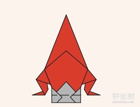 圣誕老人折紙步驟圖 手工折紙圣誕老人教程 -  itrip.net.cn